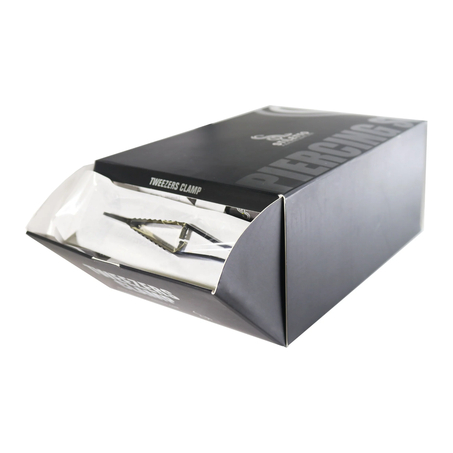 Stiletto Sterilized Tweezer Clamp - (Box of 100)