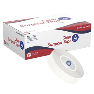 Clear Surgical Tape - 1/2" x 10yards - 24 rolls/case
