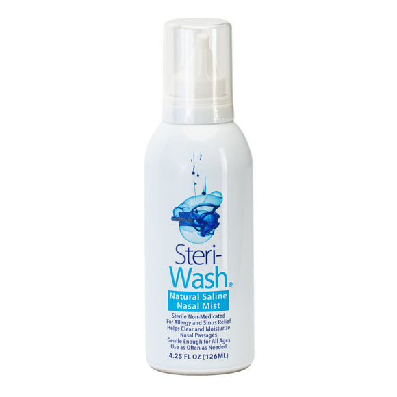 Steri-Wash® Sterile Saline Fine Mist NASAL Spray - (Wholesale) 4.25oz 24 cans/case